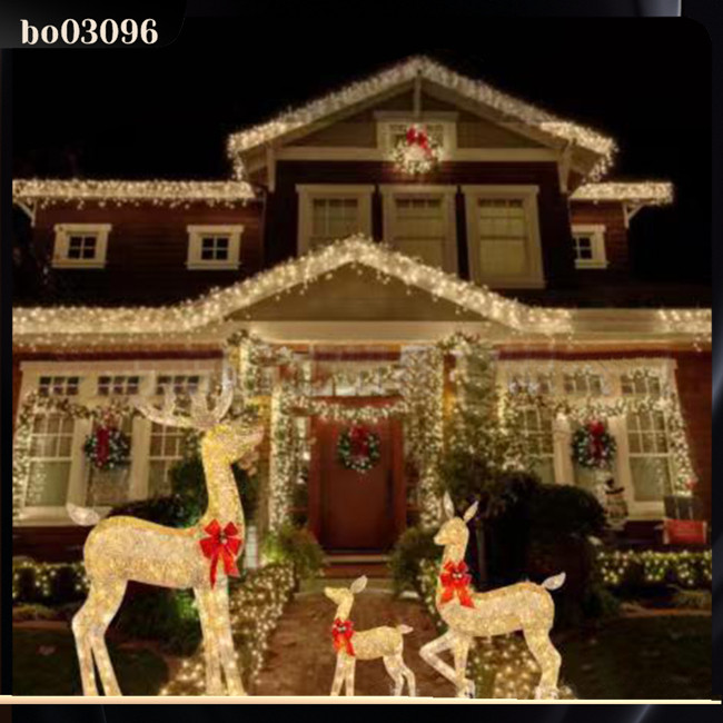 Small lighted reindeer christmas decoration