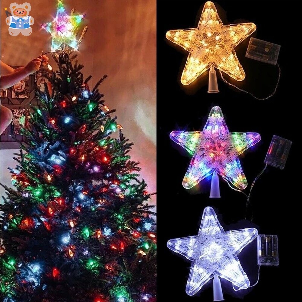 Large LED Light Up Christmas Tree Topper Star Tree Party Christmas ...