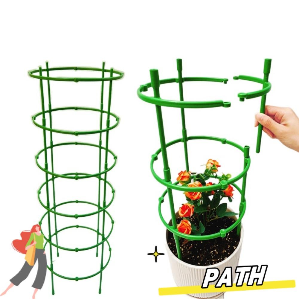 PATH 3 Set Climbing Vines Stake, Green Removable Plant Support Pile
