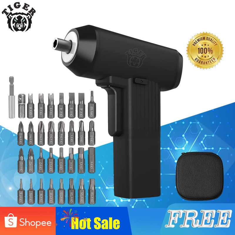 Cordless Drill Screwdriver USB charging port Portable Screwdriver with ...