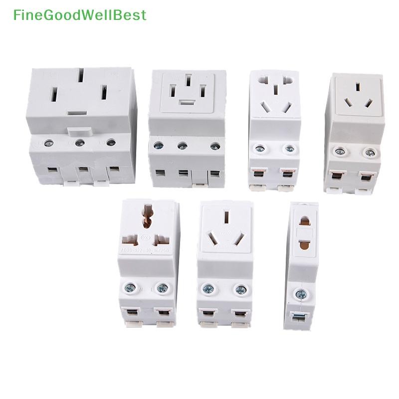 FGWB AC30 EU And AU Type 35mm DIN Rail Mount AC Power 10A 16A 25A 250V 440V 2/3/4/5 Pin Plug
