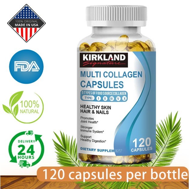 KIRKLAND Collagen Capsules Repair skin, hair, nails,Antiaging makes