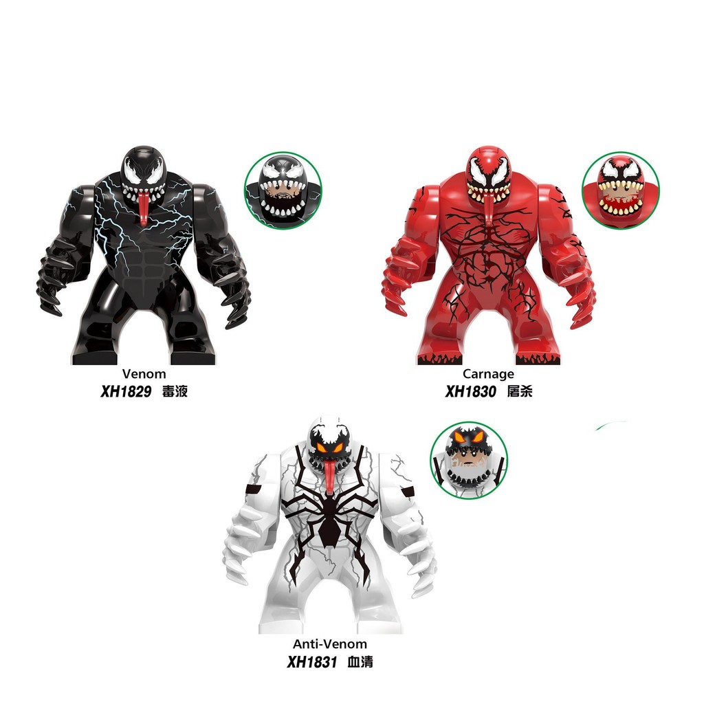 Venom Series Figures Building Block Toys Venompool AntiVenom Carnage ...