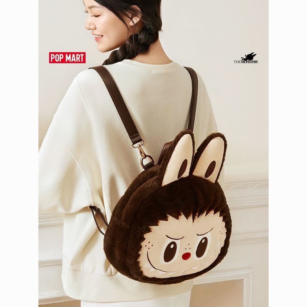 POPMART authentic LABUBU THE MONSTERS Bag Classic series Head backpack