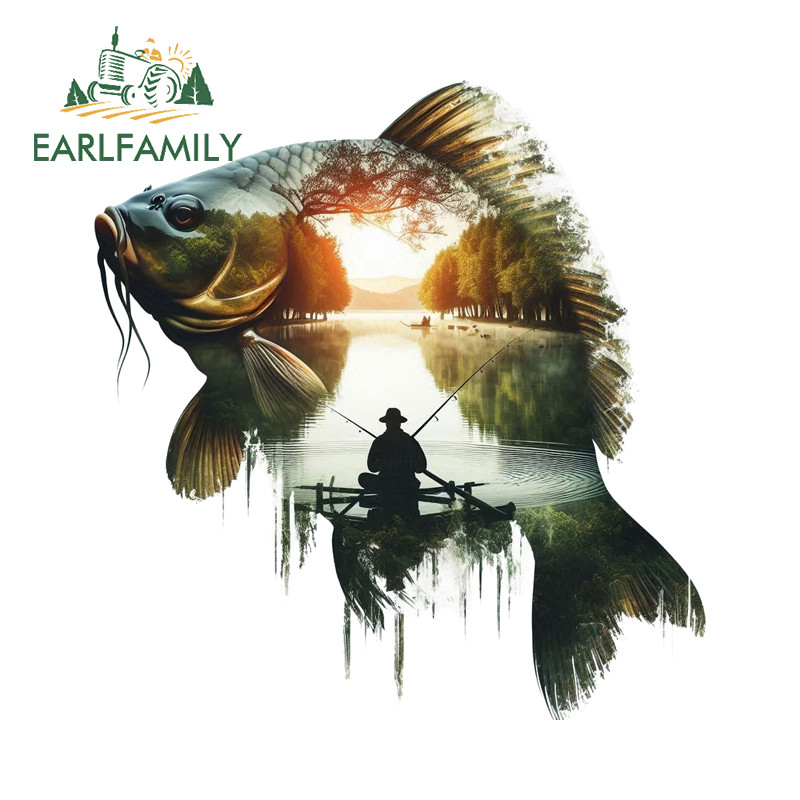 1 Pcs Universal Carp Fishing Car Vinyl Decal Art Sticker Kayak Fishing Car Truck Boat Tribal Car