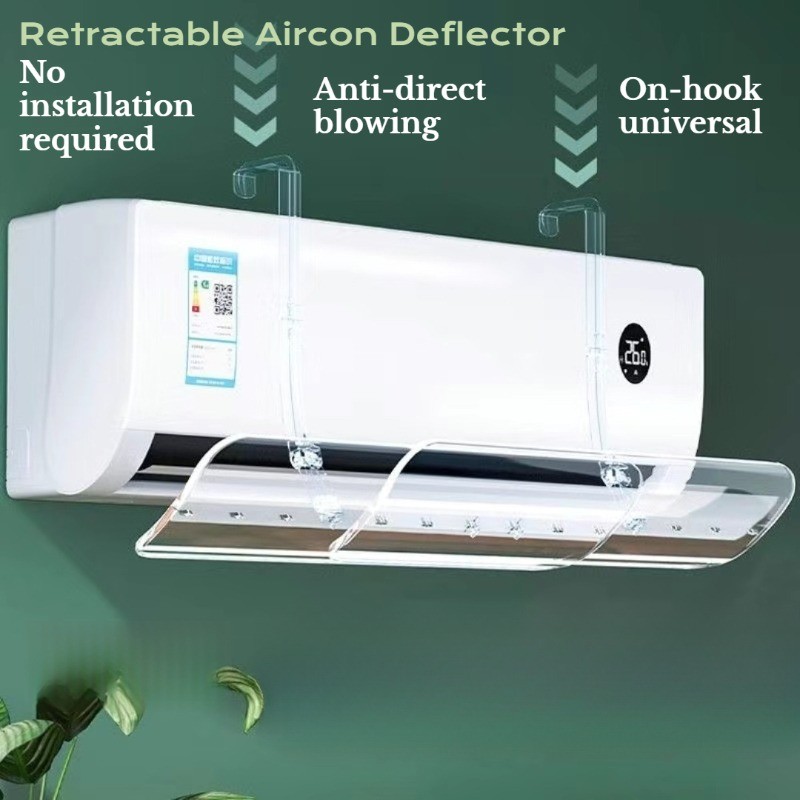 Transparent Aircon Deflector Retractable Wall-Mounted Air Conditioning ...