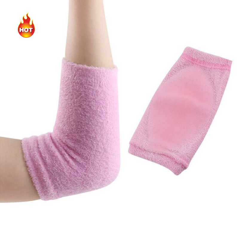 Pink Women Elbow Sleeve Exfoliating Soften Dry Skin Brace Cover Sports ...