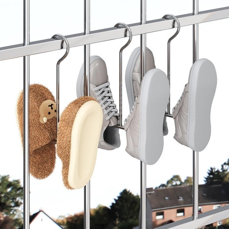 TRTOP 1/4pcs Stainless Steel U-Shaped Shoe Drying Rack, Windproof ...