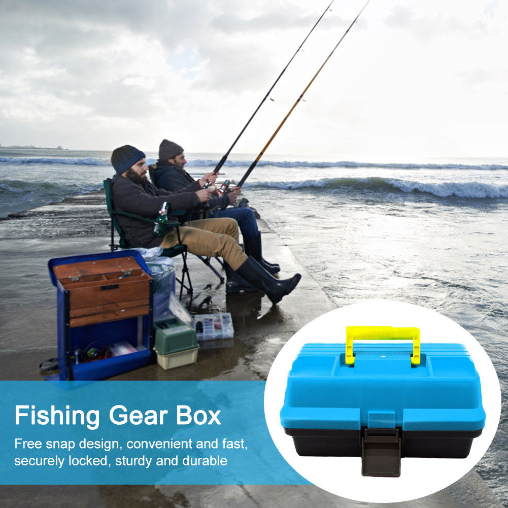 cheerfulhigh 3-Layer Folding Fishing Storage Box Portable Fish Hook ...