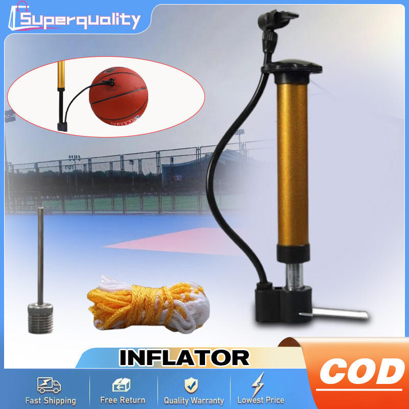 Portable Mini Basketball volleyball football Bicycle Pump (Net,Needle ...
