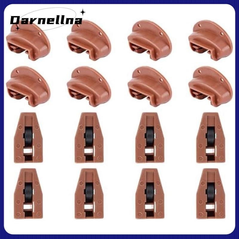 【darnellna】8Sets Plastic Drawer Track Guides Kit for Center Mount