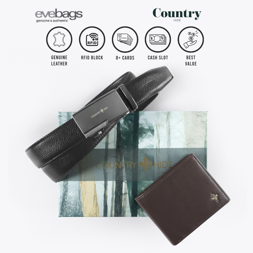 COUNTRY HIDE SEMPRE Set Top Grain Cowhide RFID Blocking Basic Short