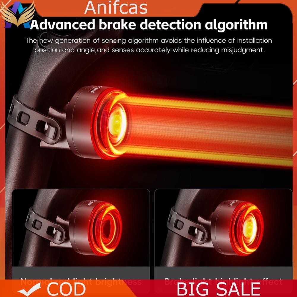 LED Bicycle Smart Brake Sensor Rear Light USB Charging Waterproof ...