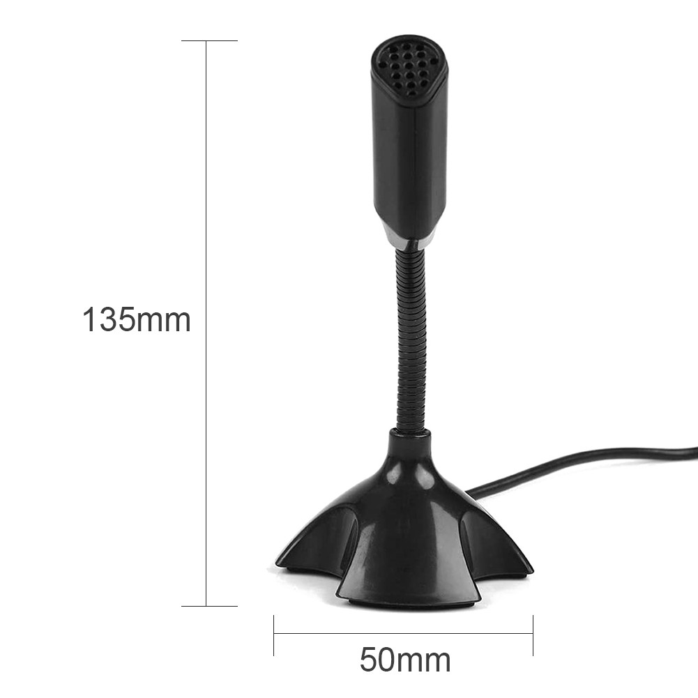 USB Desk Microphone for Computer Gooseneck Mic w/ Stand for Live ...