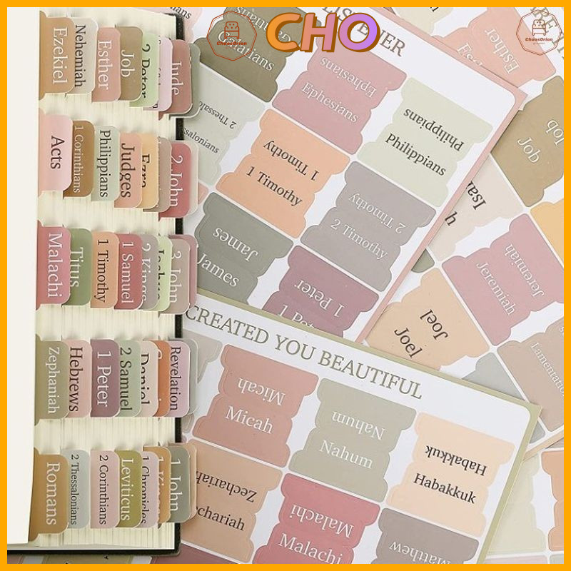 CHO⭐Bible Index Sticker Morandi Color Index Label Sticker High-end ...