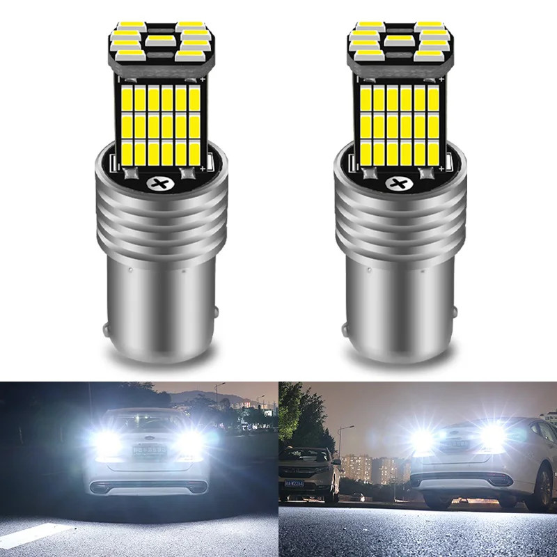 2pcs BA15S P21W 1156 Car LED Reverse Light Bulb 45pcs 4014SMD For VW ...