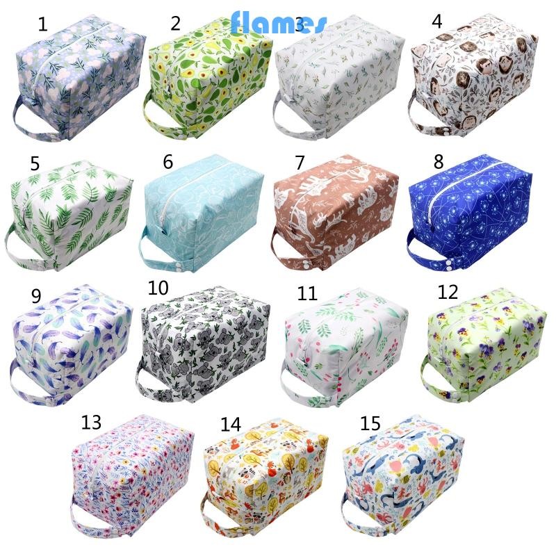 FL Reusable Cloth Diaper Wet Dry Bags Large Hanging with Buttons for