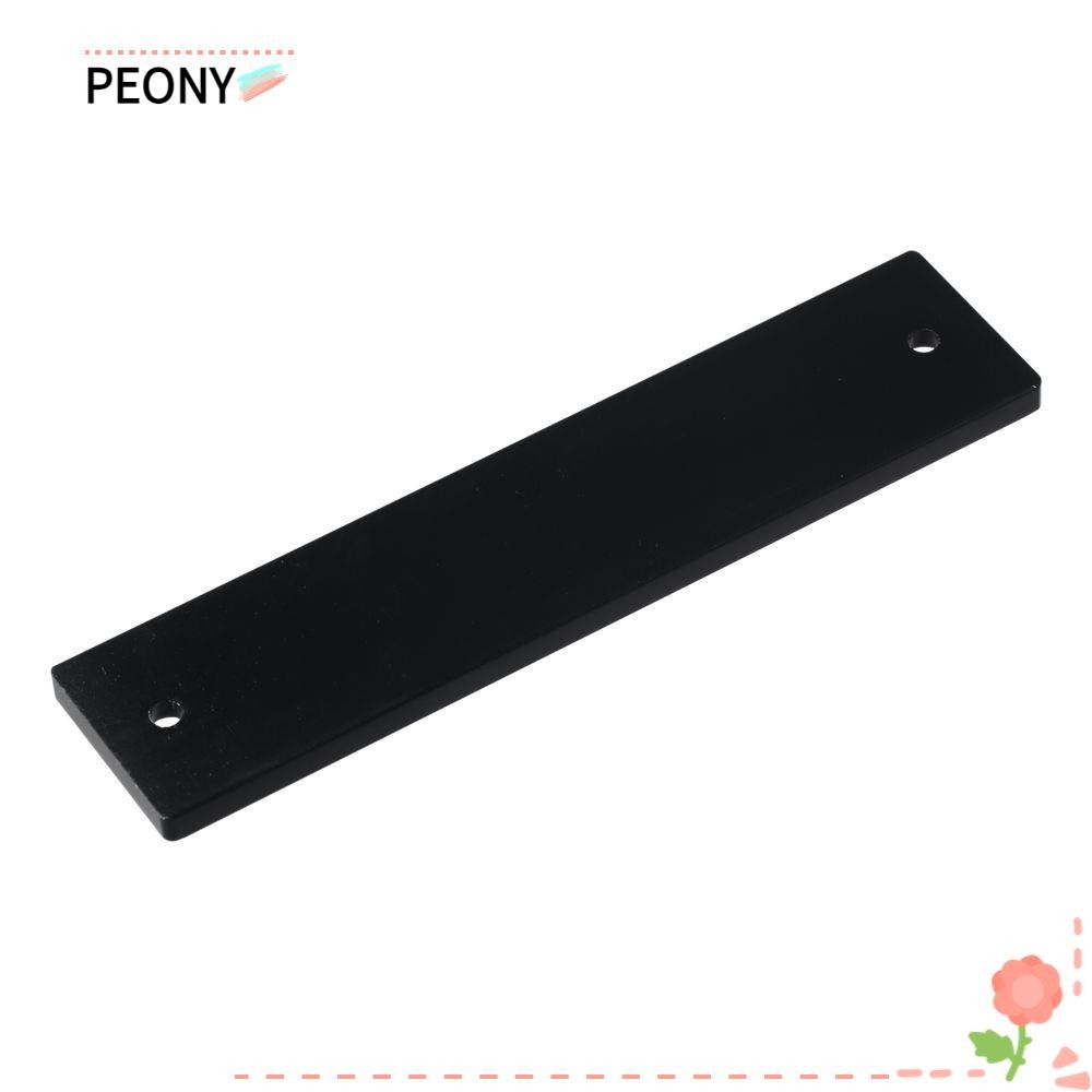 PEONY Flush Pull, Black 6 Inches Barn Door Handle, Flat Bottom