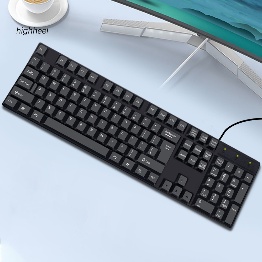 【COD】 Full Size Wired Keyboard Quiet Wired Keyboard Full Size Ergonomic ...