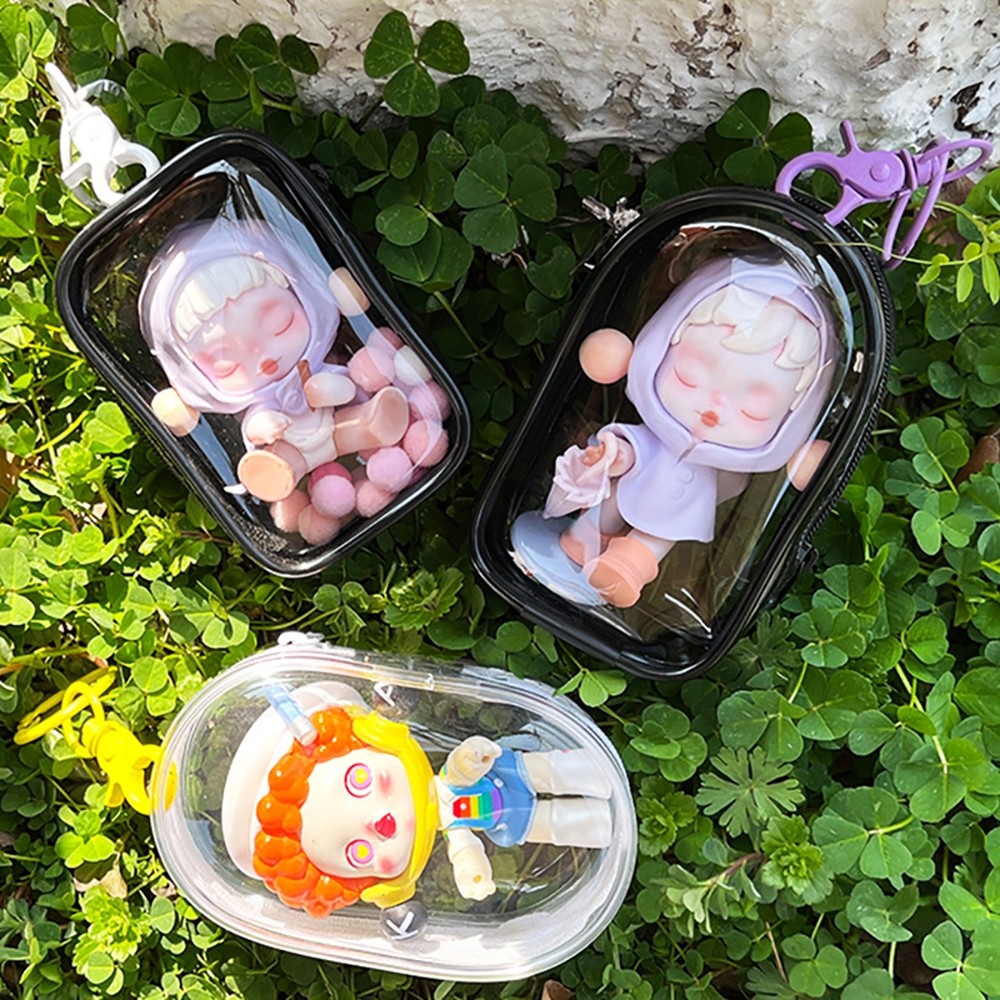 Anime Doll Display Keychain Box Transparent Blind Box Storage Bag ...