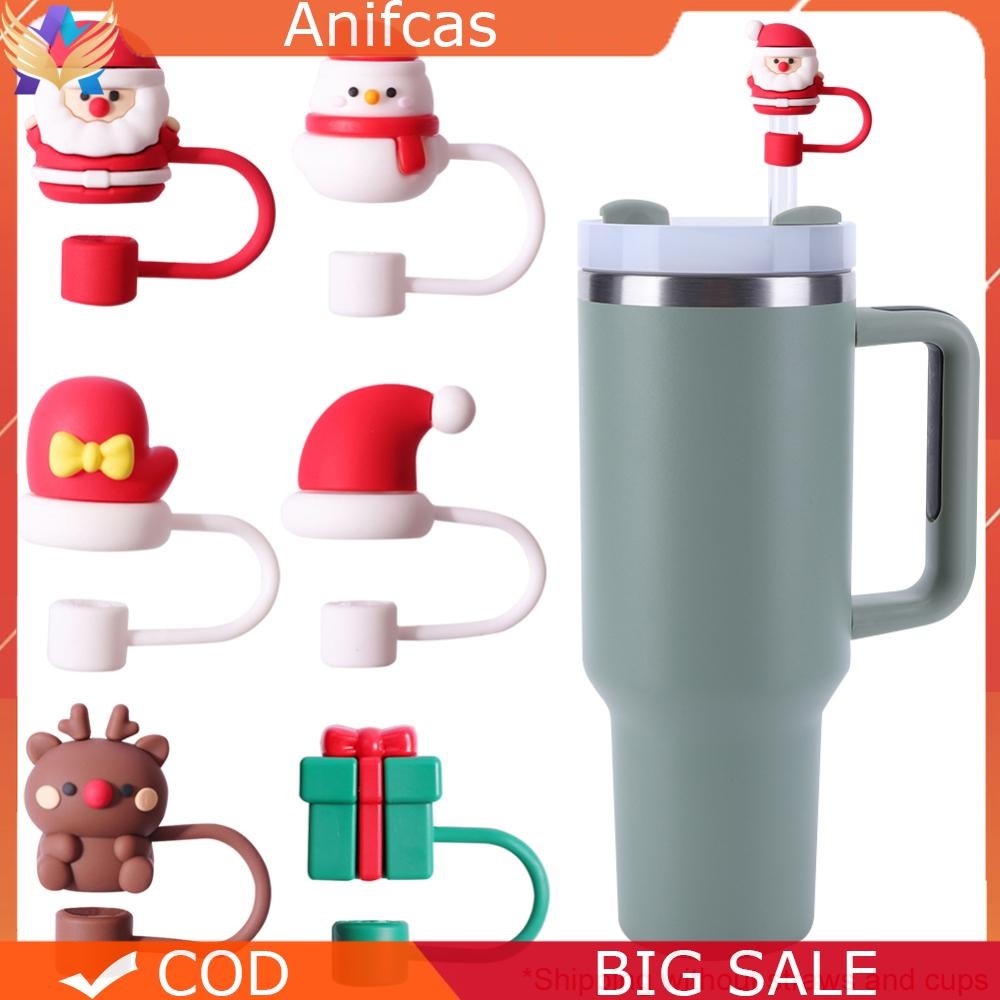PVC Christmas Straw Caps 10mm Covers for Stanley 30/40oz Tumbler ...