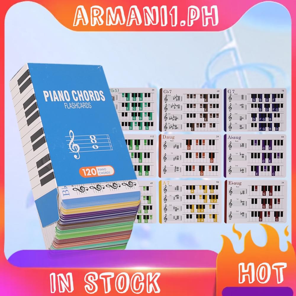 Piano Chord Flashcards with Piano Chords Chart for Beginners & Music
