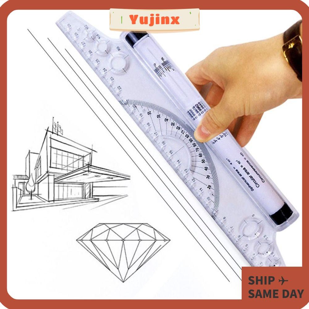 YUJINX Parallel Roller Ruler, Plastic 15/30CM Math Drawing Ruler ...