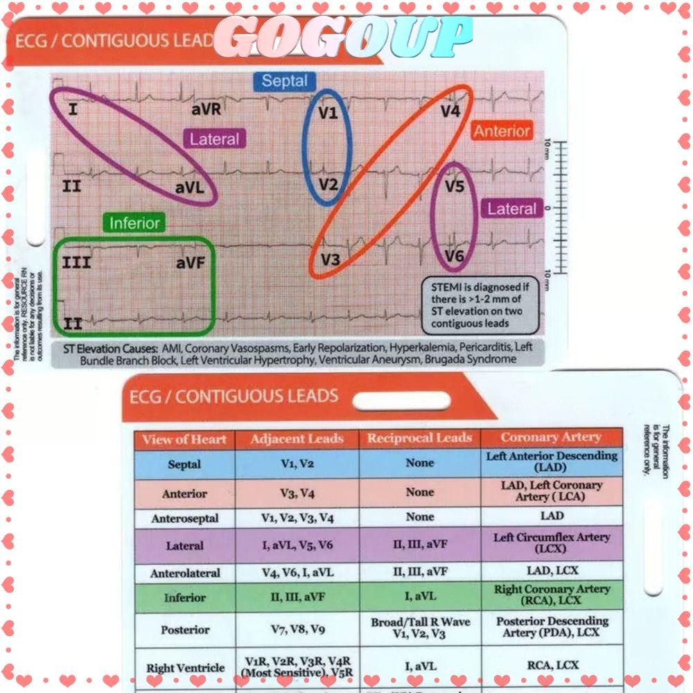 GOGOASDGRF ECG 7 Step Ruler, Horizontal Vertical Plastic EKG Calipers ...