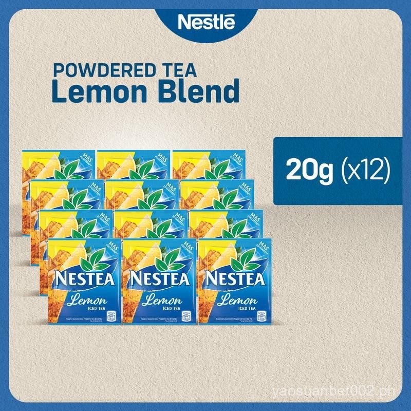NESTEA Lemon Blend Iced Tea 20g - Pack of 12 - High in Vitamin C, Made ...