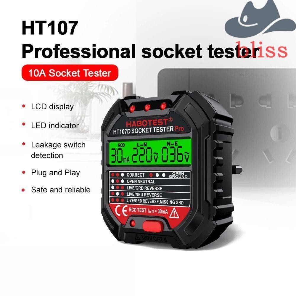 BLISS Socket Tester, Ground Zero Line Polarity Phase Check Socket ...