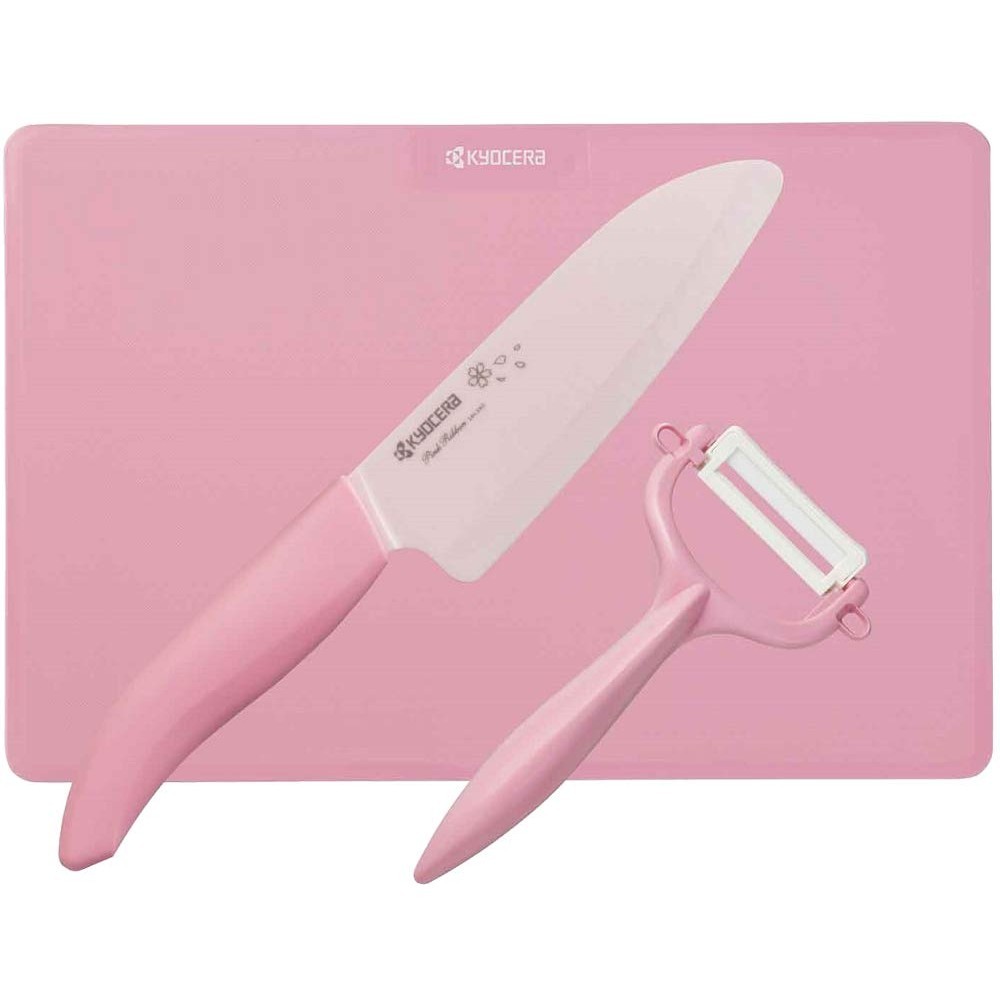 Kyocera Knife Peeler Cutting Board Fine Ceramic Santoku 14cm Kitchen