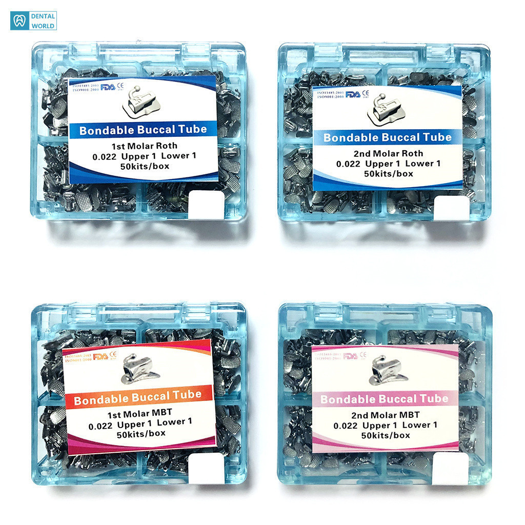 50set/box-Non-Conv Single Buccal-Tube Dental blue box Buccal Tube 022 ...
