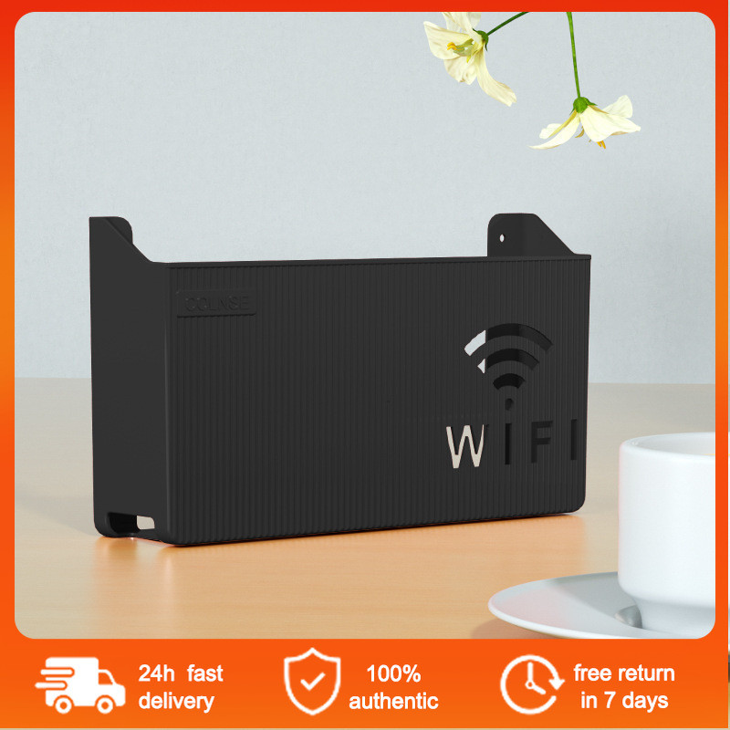 [Ready Stock]White Black WiFi Wall Storage Rack Display Holder Shelf ...