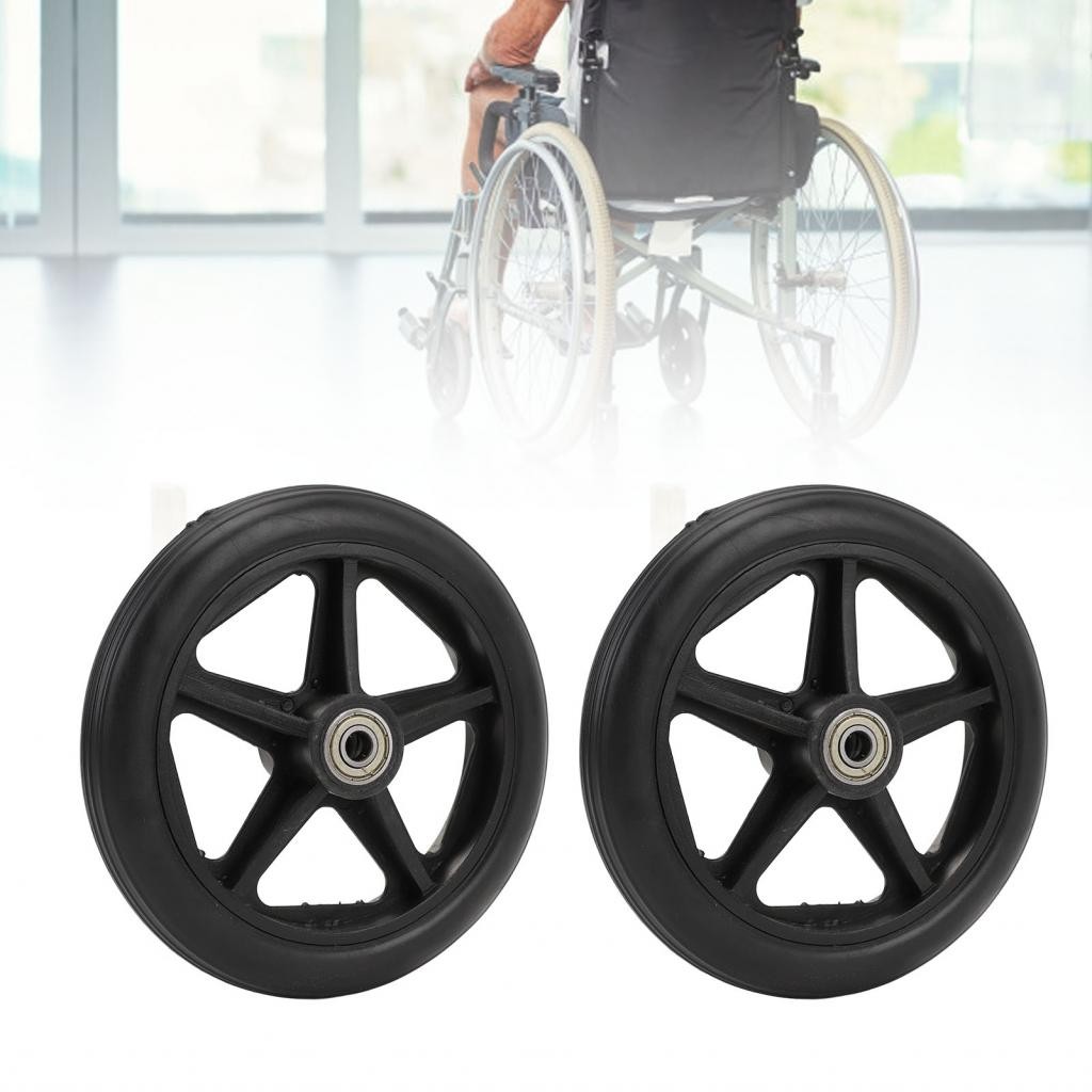 2Pcs 6 Inch Electric Wheelchair Wheel Anti Slip Smoother Use