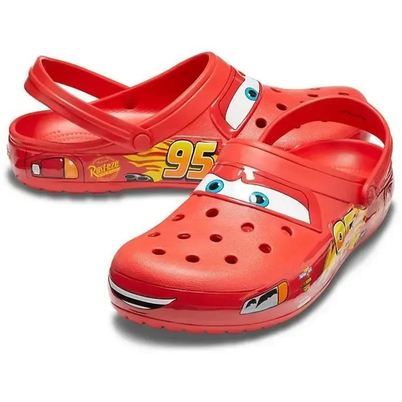 Aoger Disney Lightning Mcqueen Pixar Crocs Outdoor beach slippers