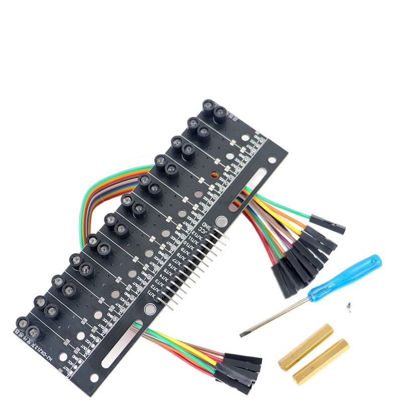 Digital quantity 12-way tracking sensor 12-way gray-scale line patrol ...