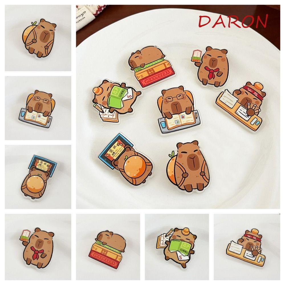 DARON Acrylic Capybara Pin, Breastpin Cute Study Capybara Brooch ...