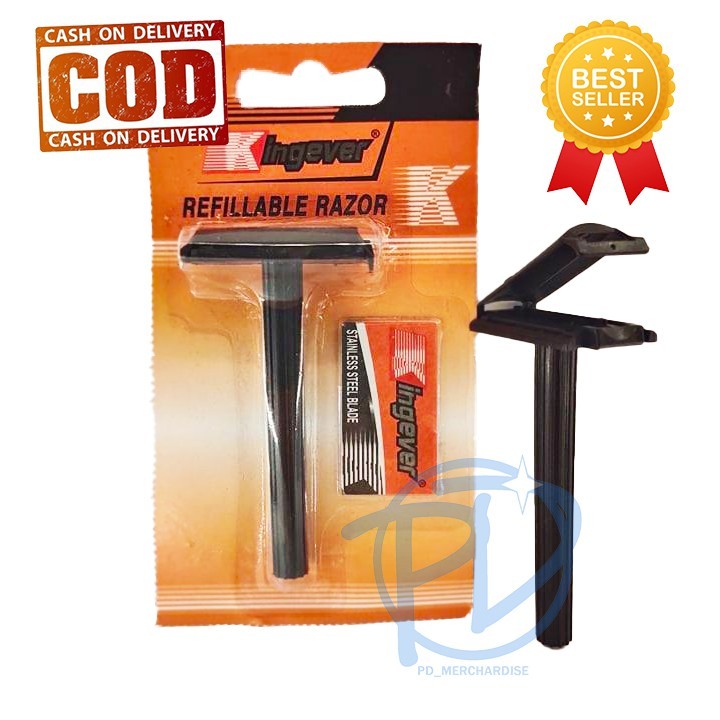 COD PD REFILLABLE SHAVER ONE CLICK RAZOR WITH BLADES HIGH QUALITY ...