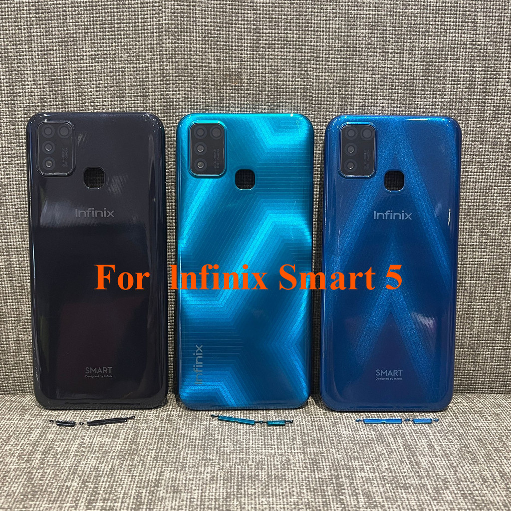 Back Battery Cover Glass Housing For Infinix Smart X657 X657B Rear  Housing Glass Door Back Case camera lens glass