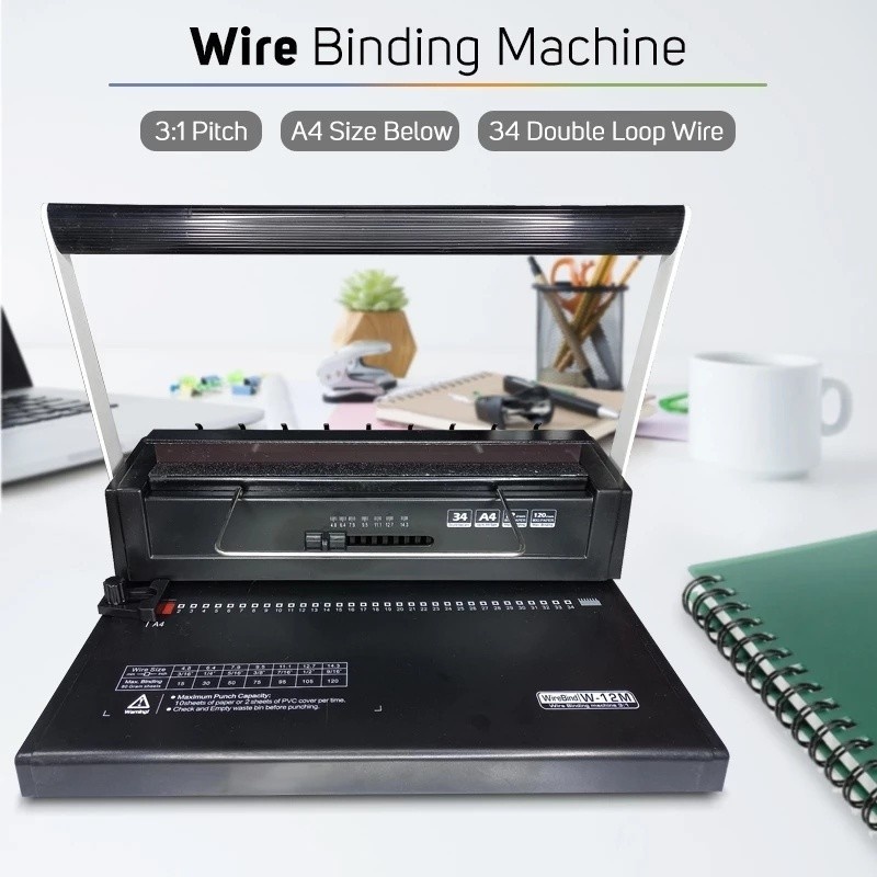 Wire Binding Machine Double Loop Wire Binder A4 Size Heavy Duty Binder ...