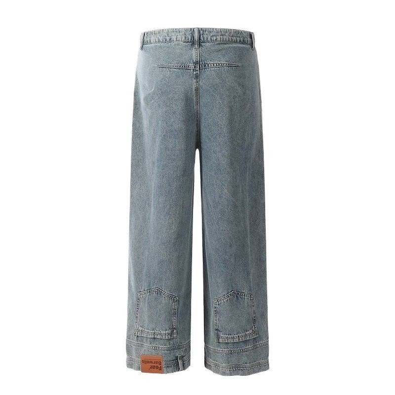 [Your Pants Are Worn inside]American Wide Leg Flip Jeans Men and Women