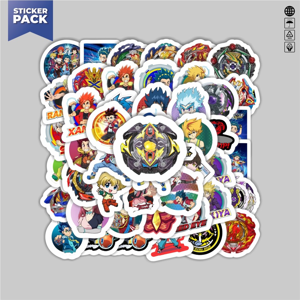 HP [100PCS] Sticker Pack Beyblade Aesthetic Vinyl Waterproof Decorative ...