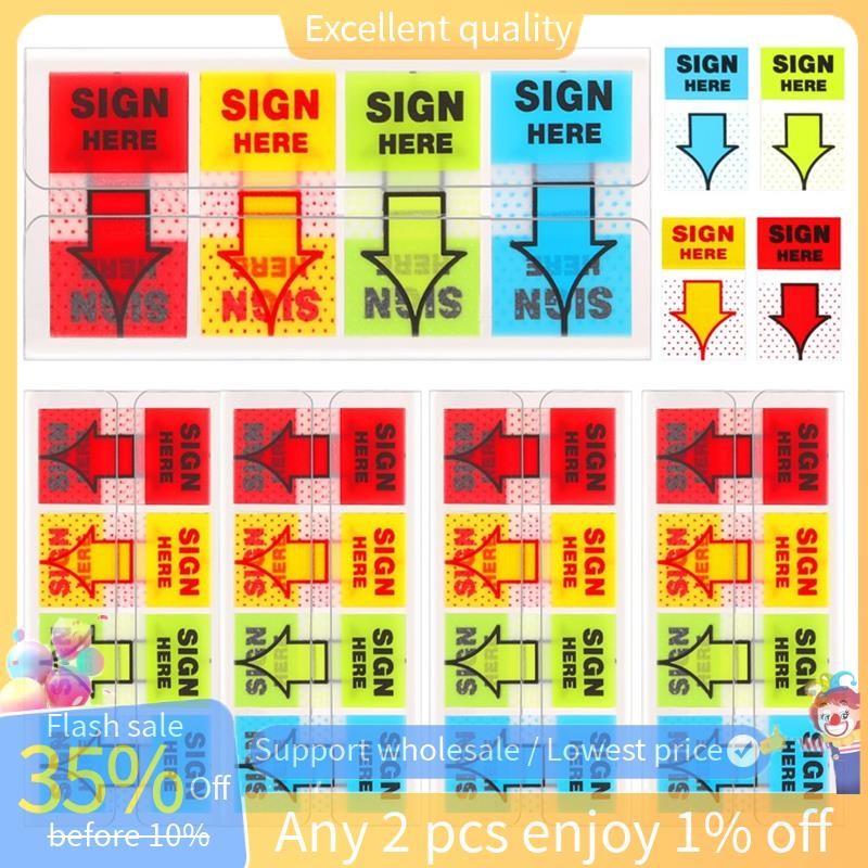 500pcs Sign Here Stickers,Labels Stickers Adhesive Sign Here Tabs Sign ...