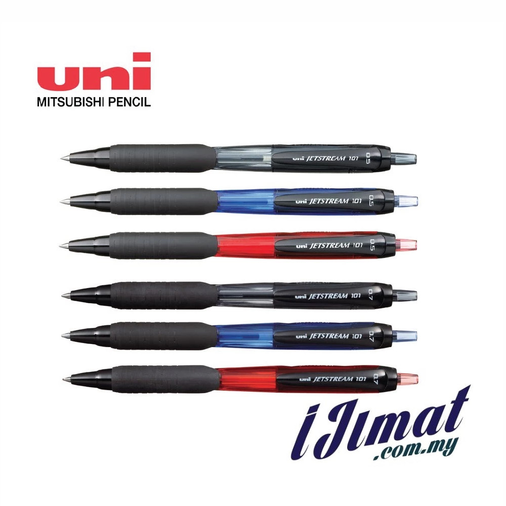 Uni Jetstream 101 Retractable Roller Ballpoint Pen/ Waterproof Ball Pen ...