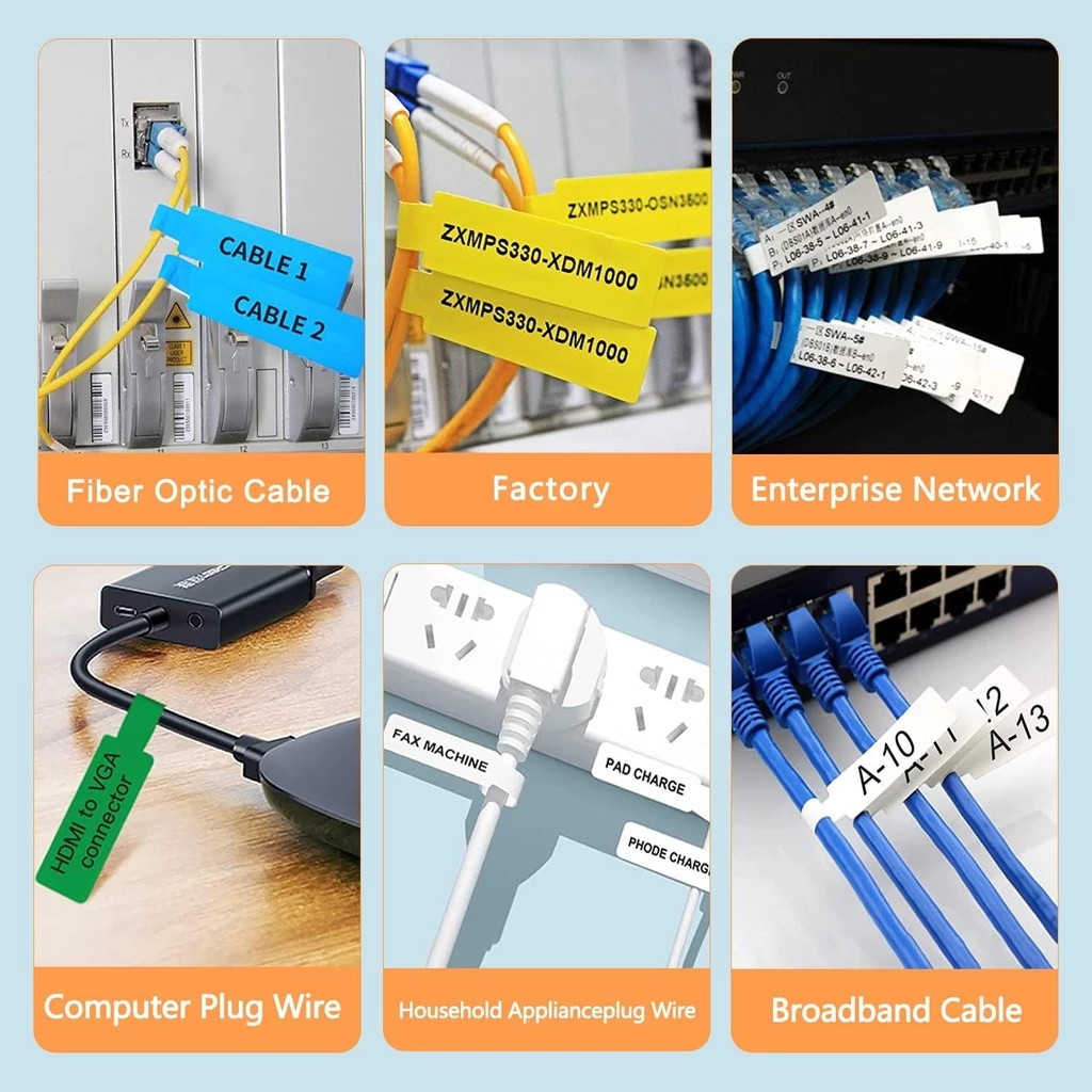 Niimbot Cable Label D11/D110/D101 Paper Data Line Identification Fiber ...