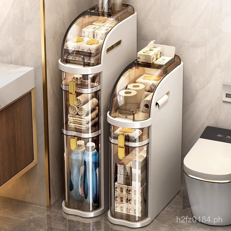 Narrow Gap Side Cabinet Storage Cabinet Curved Bathroom Plastic Narrow ...