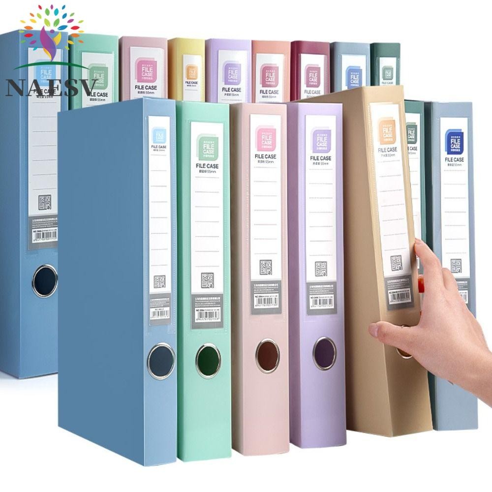 NAESV A4 File Folder, PP Plastic Thickened Paper Storage Box, File ...