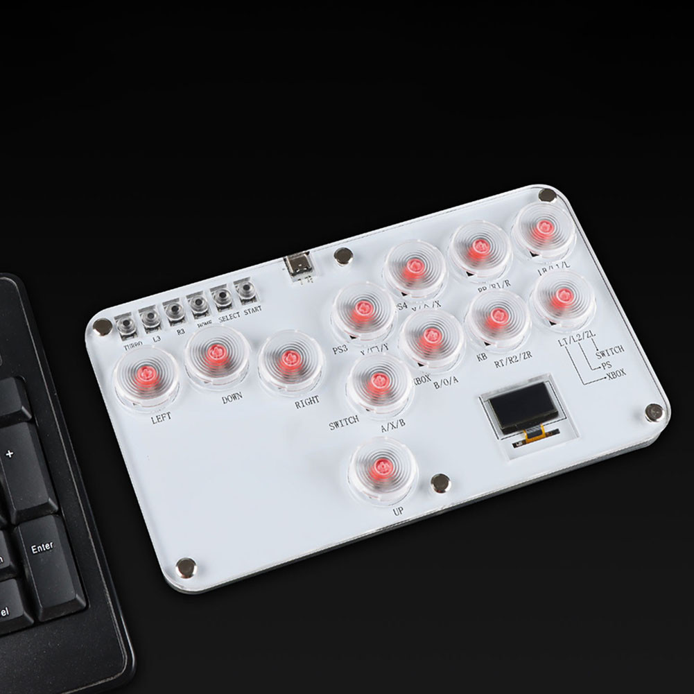 Arcade Joystick 12Keys All-Button Leverless Controller Fight Sticks RGB ...