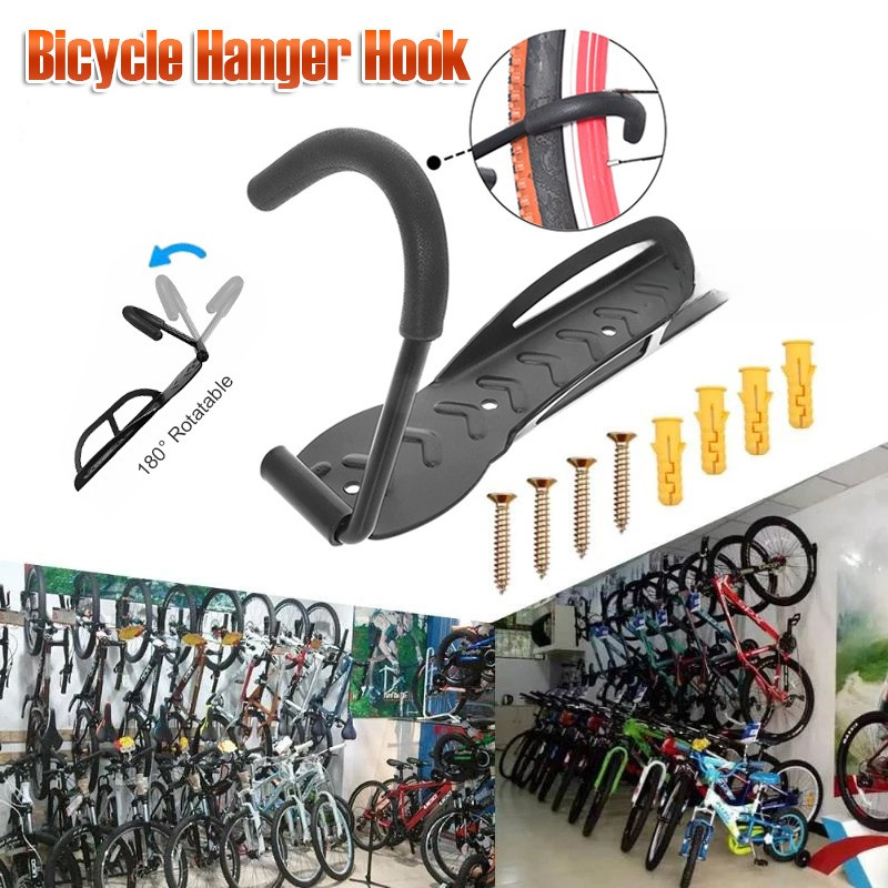 Bicycle Vertical Wall Hook MTB Display Stand Metal Hanger Rack Mount ...
