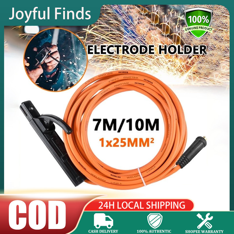 (COD) 7M/10M Welding Cable Set with Electrode Holder & Connector ...